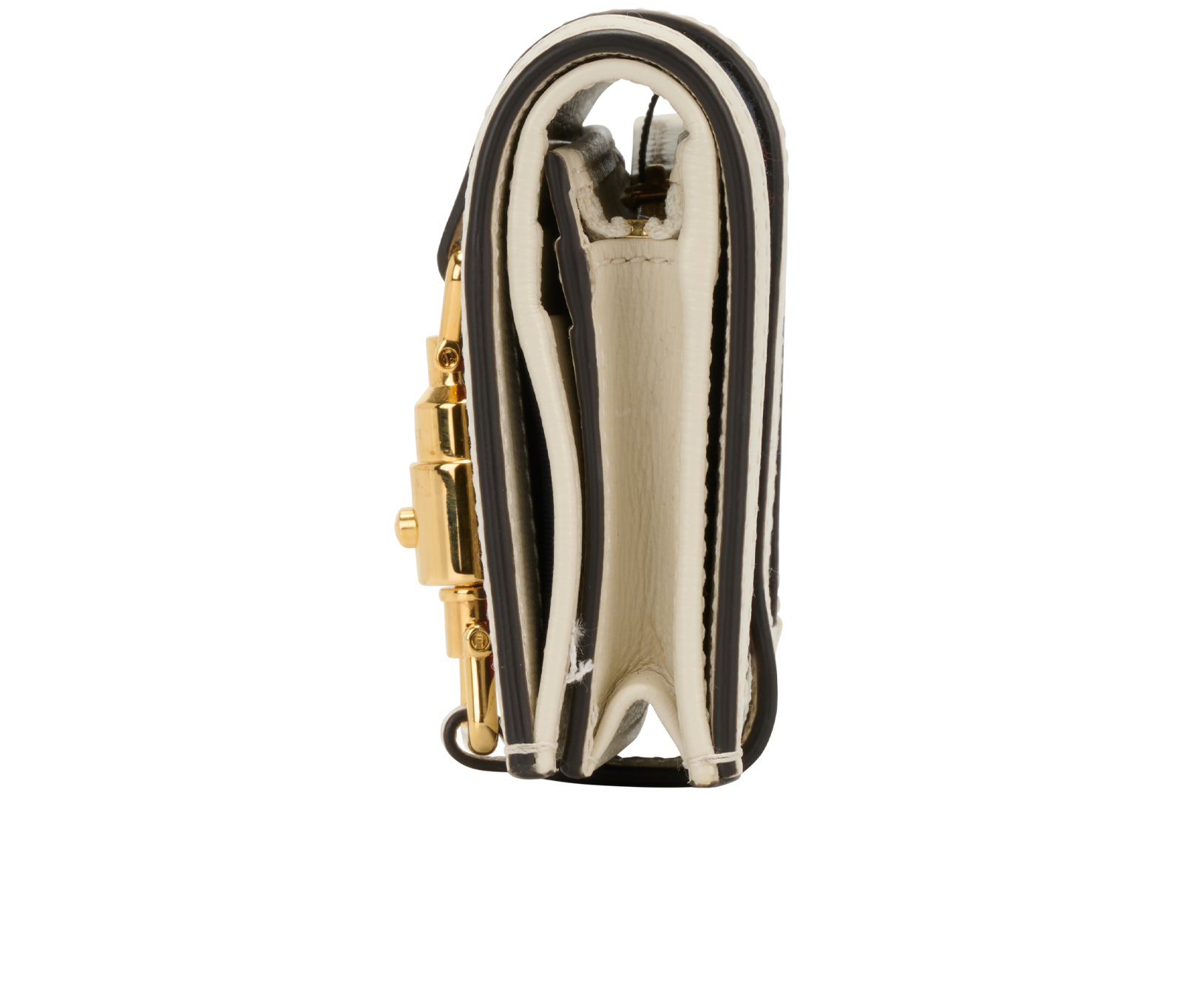 Gucci Jackie 1961 Card Case Wallet, &pound;250, Accessories, Beige/White, Canvas, Bottom view